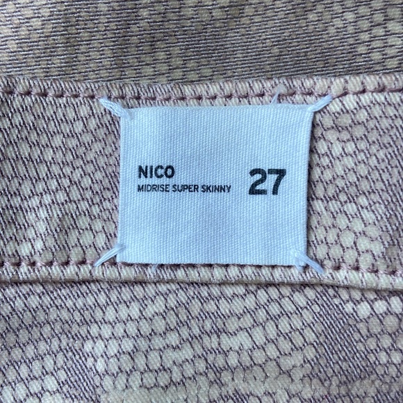 Sz 27 Hudson Jeans (Nico) snakeskin pink - Picture 11 of 11